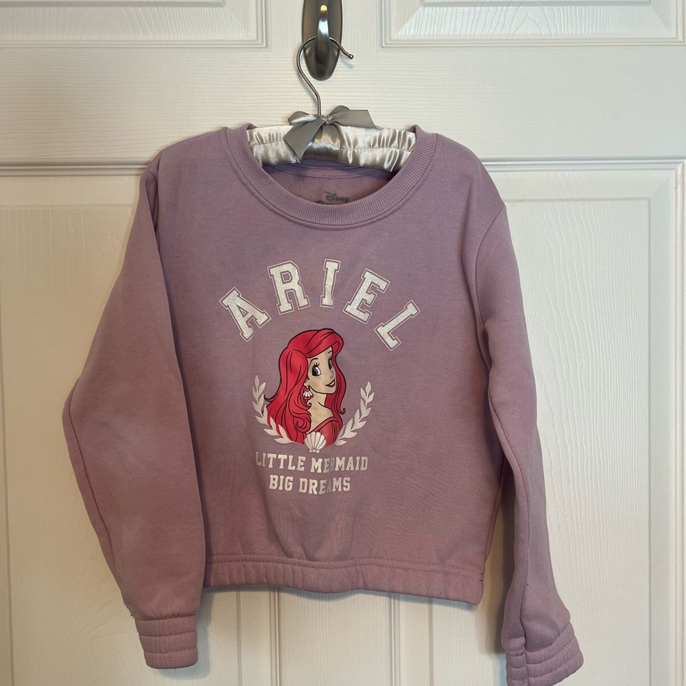 Disney Ariel Little Mermaid Kids Sweatshirt - Lavender